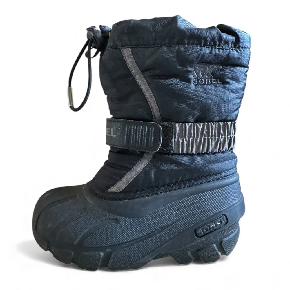 Sorel Kids Waterproof Snow Boots Insulated Warm Winter Outdoor Shoes Black 11